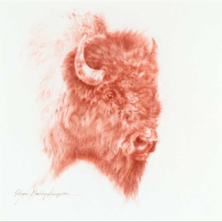 Buffalo Bull by Rogue Simpson (1943-2005)