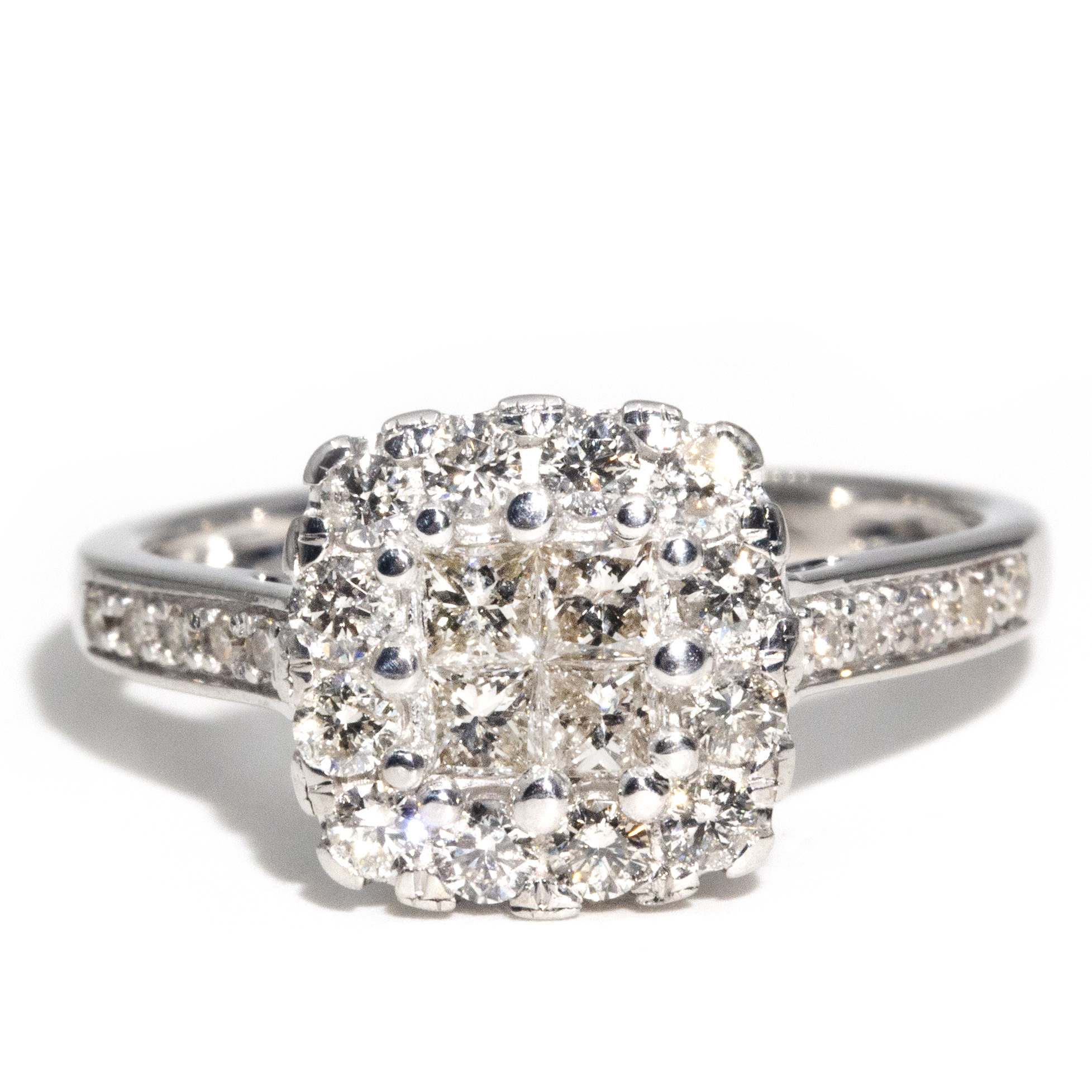 2433 · 0.94 Carat Diamond 9 Carat White Gold Ring