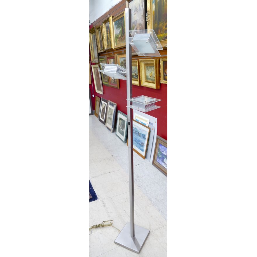 Modernist Chrome 3-Light Floor Lamp 67''x15''