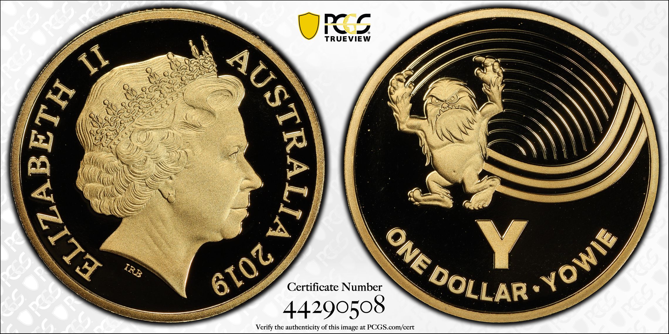 466 · 2019 Australia One Dollar, $1 Y- Yowie Great Aussie Coin Hunt PCGS - PR70DCAM POP 8/0 -508
