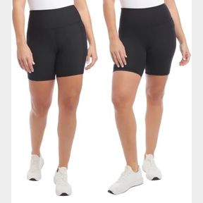 Biker Shorts Women - Workout Shorts - Volleyball Shorts - Yoga and Dance (Black/Black Ribbed, M)