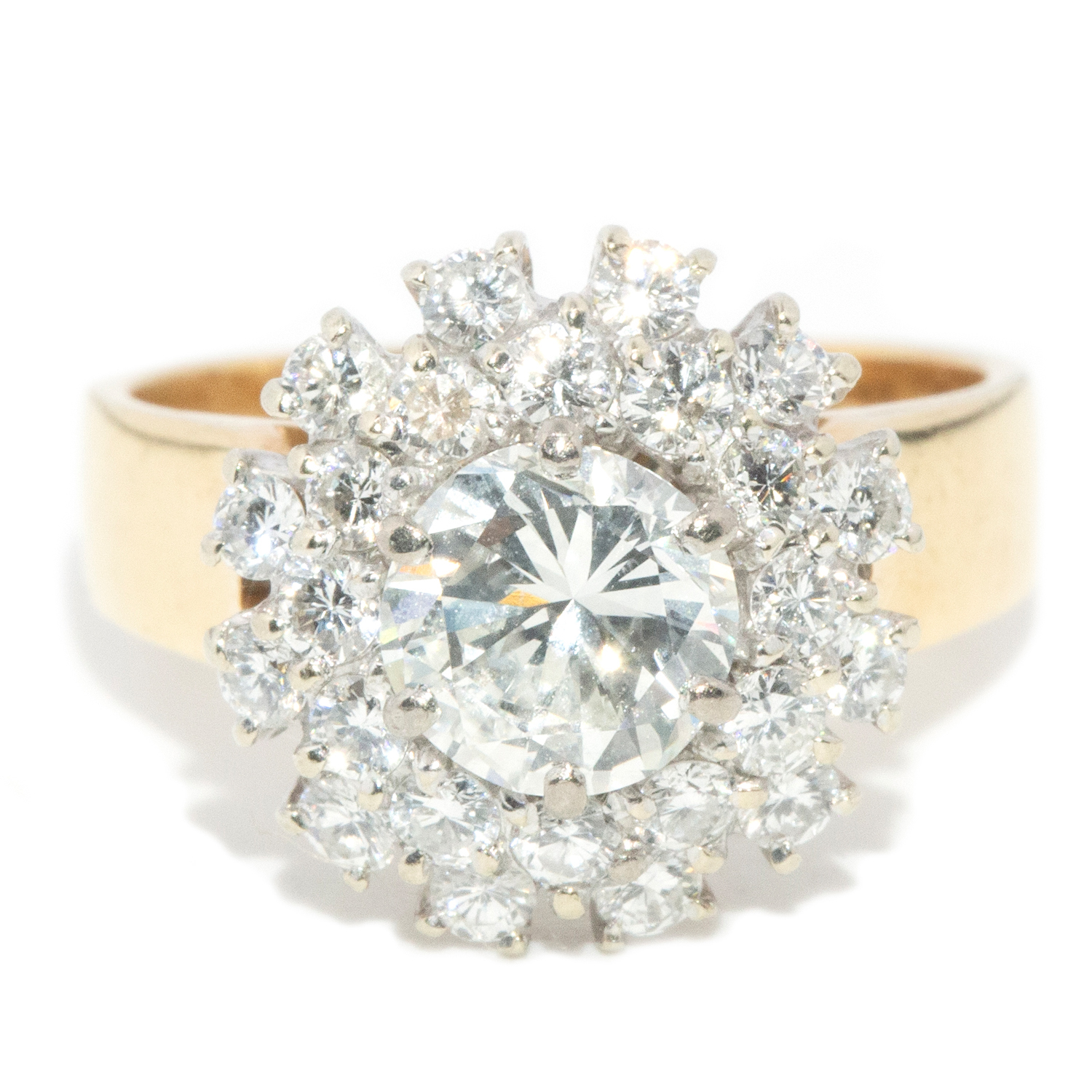 1.90 Carat Diamond Cluster Ring in 18ct Gold