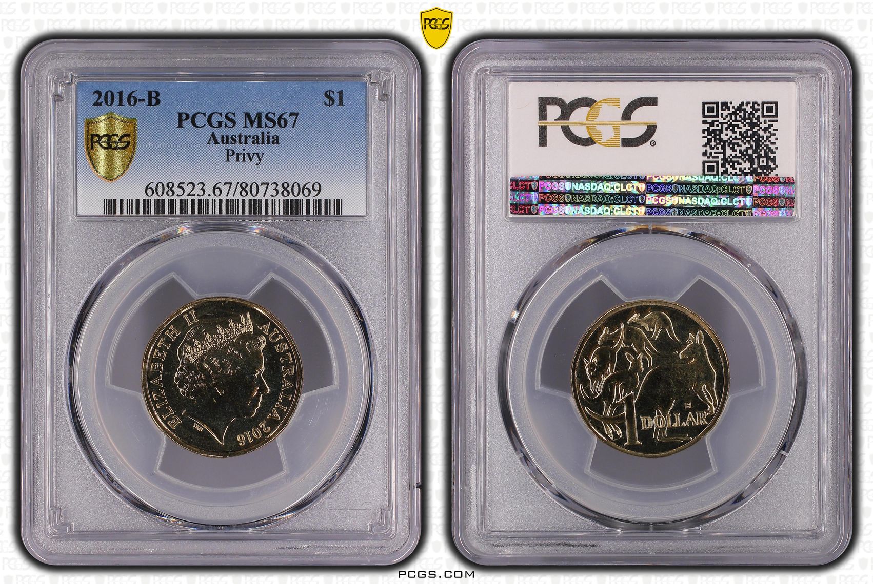 Elizabeth II, Privy, One Dollar, 2016-B, PCGS MS67