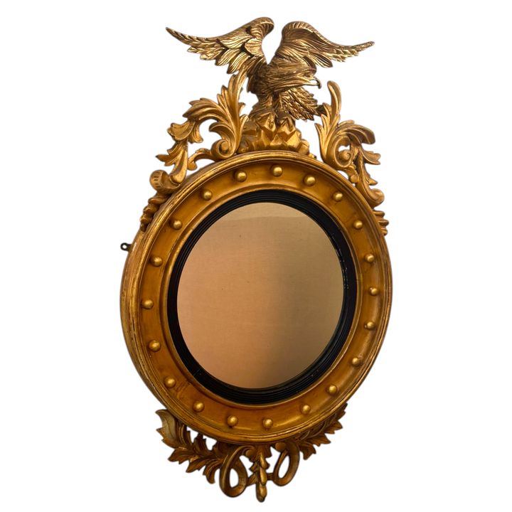 A Regency giltwood convex mirror