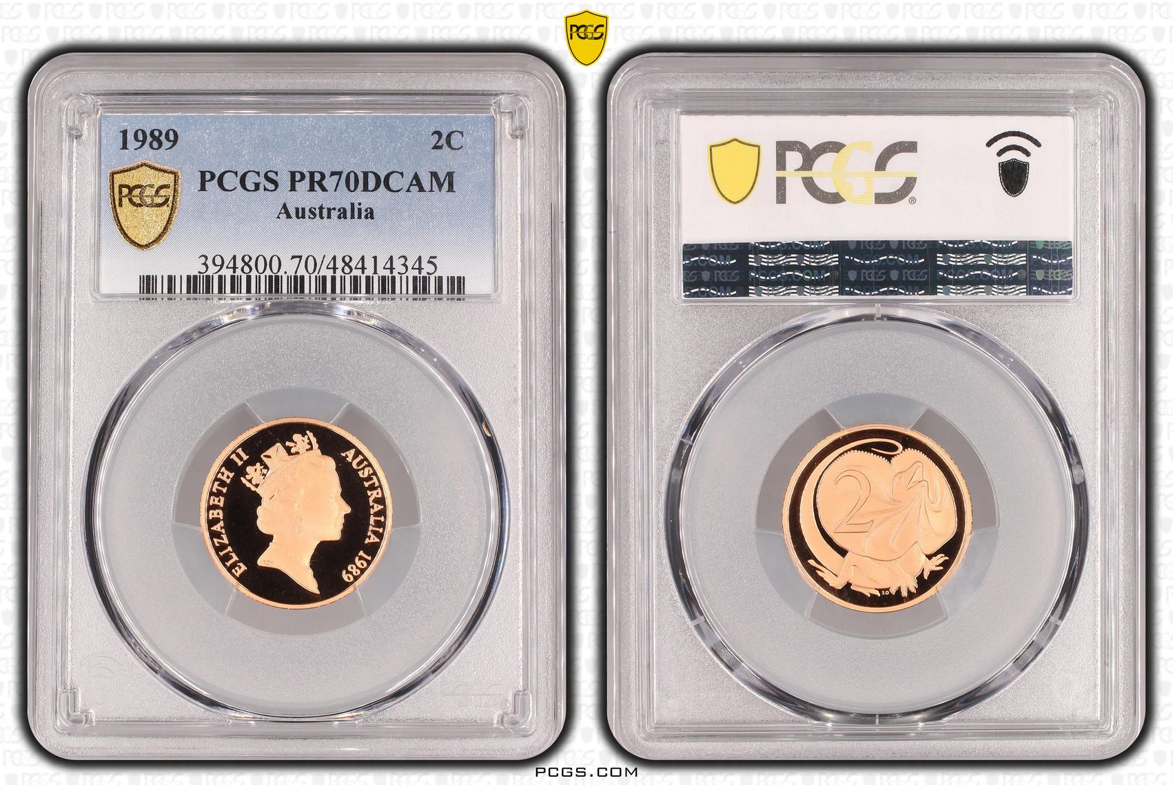 Elizabeth II, Two Cent, 1989, PCGS PR70DCAM