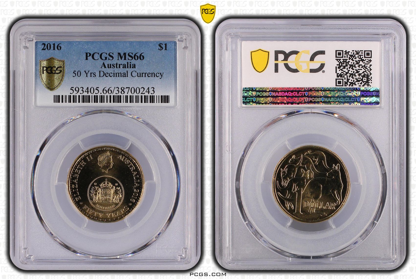 50 Yrs Decimal Currency, One Dollar, 2016, PCGS MS66