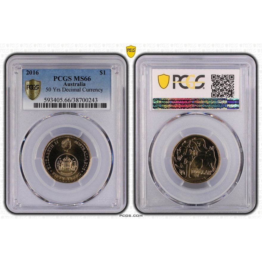 50 Yrs Decimal Currency, One Dollar, 2016, PCGS MS66