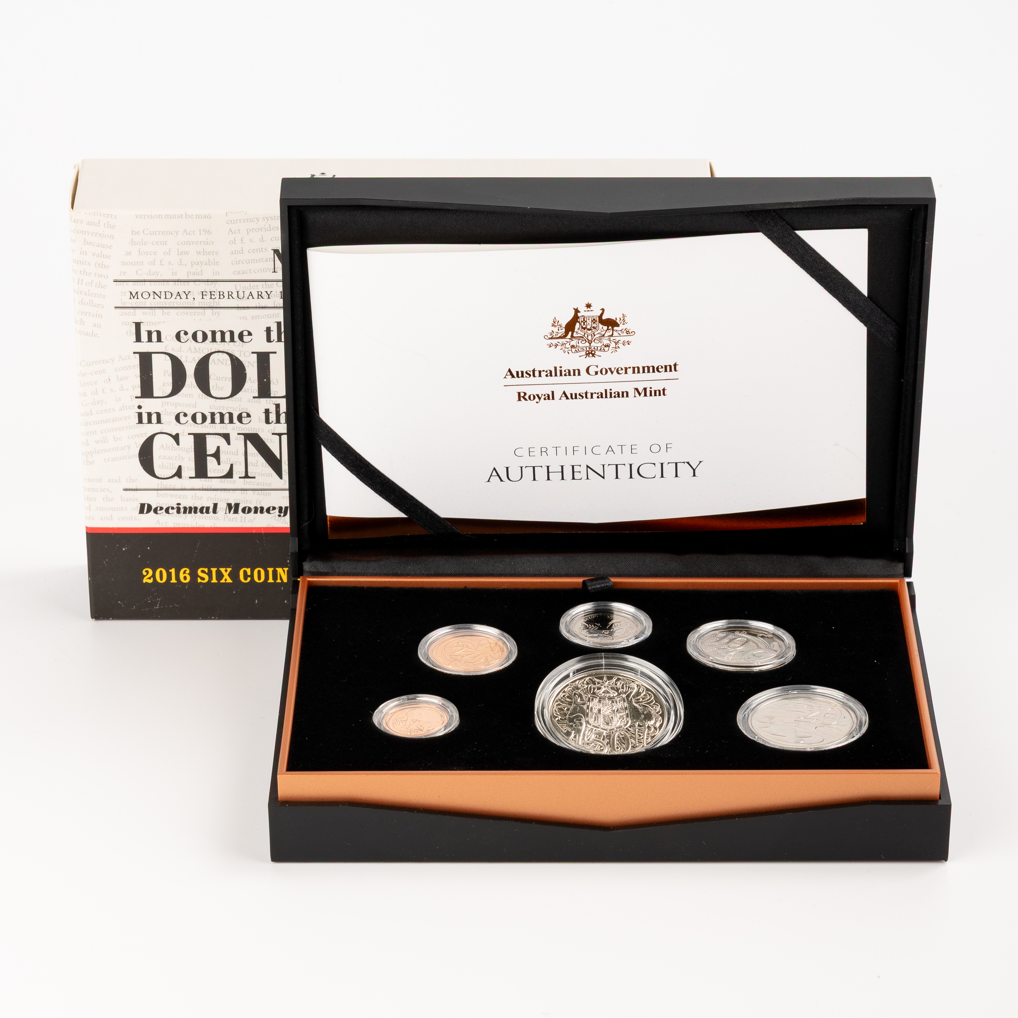 Elizabeth II, In Come the Dollars, In Come the Cents, One Cent - Fifty Cents, 2016, UNC