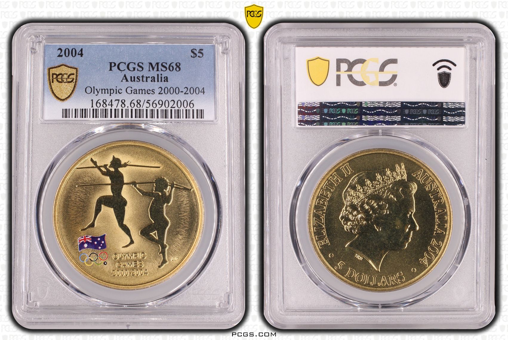 Olympic Games 2000-2004, Five Dollar, 2004, PCGS MS68