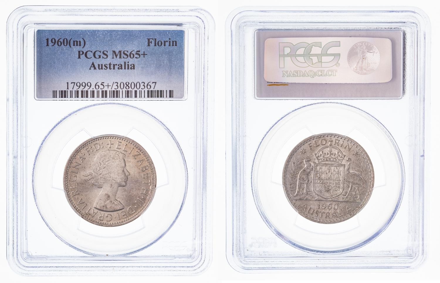 Florin, 1960(m), PCGS MS 65+
