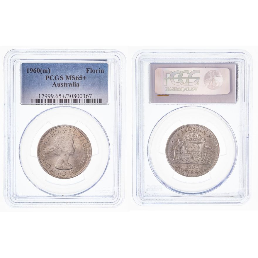 Florin, 1960(m), PCGS MS 65+
