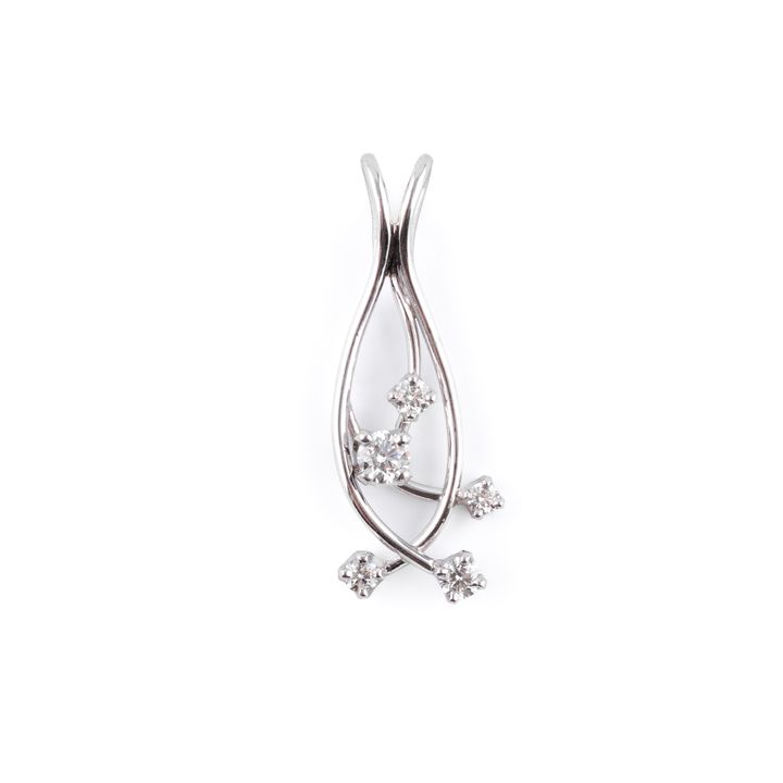 0.53 Carat Diamond Pendant 18ct Gold,