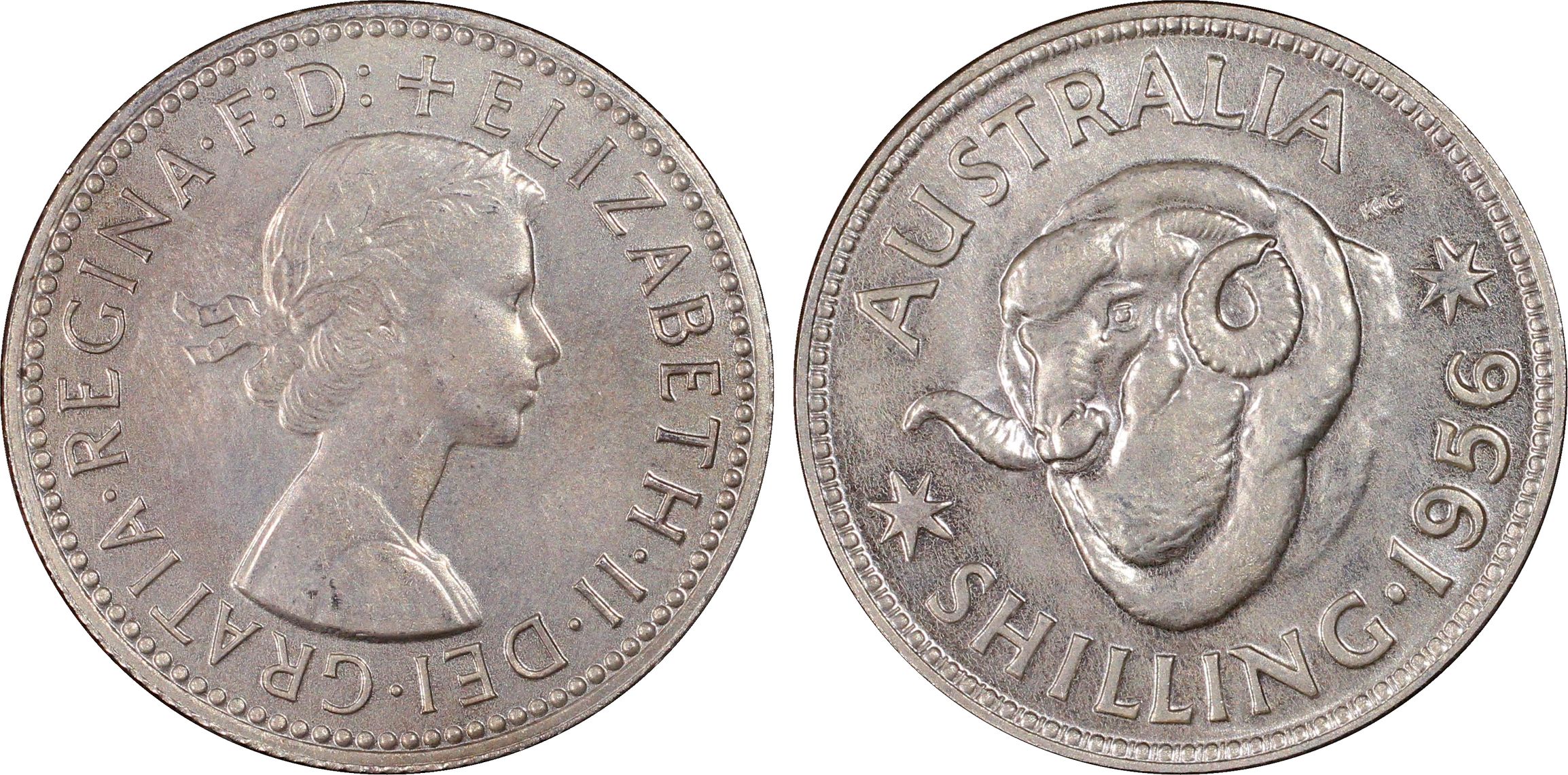 1956(m) Australia Shilling Silver PCGS - PR65 -738