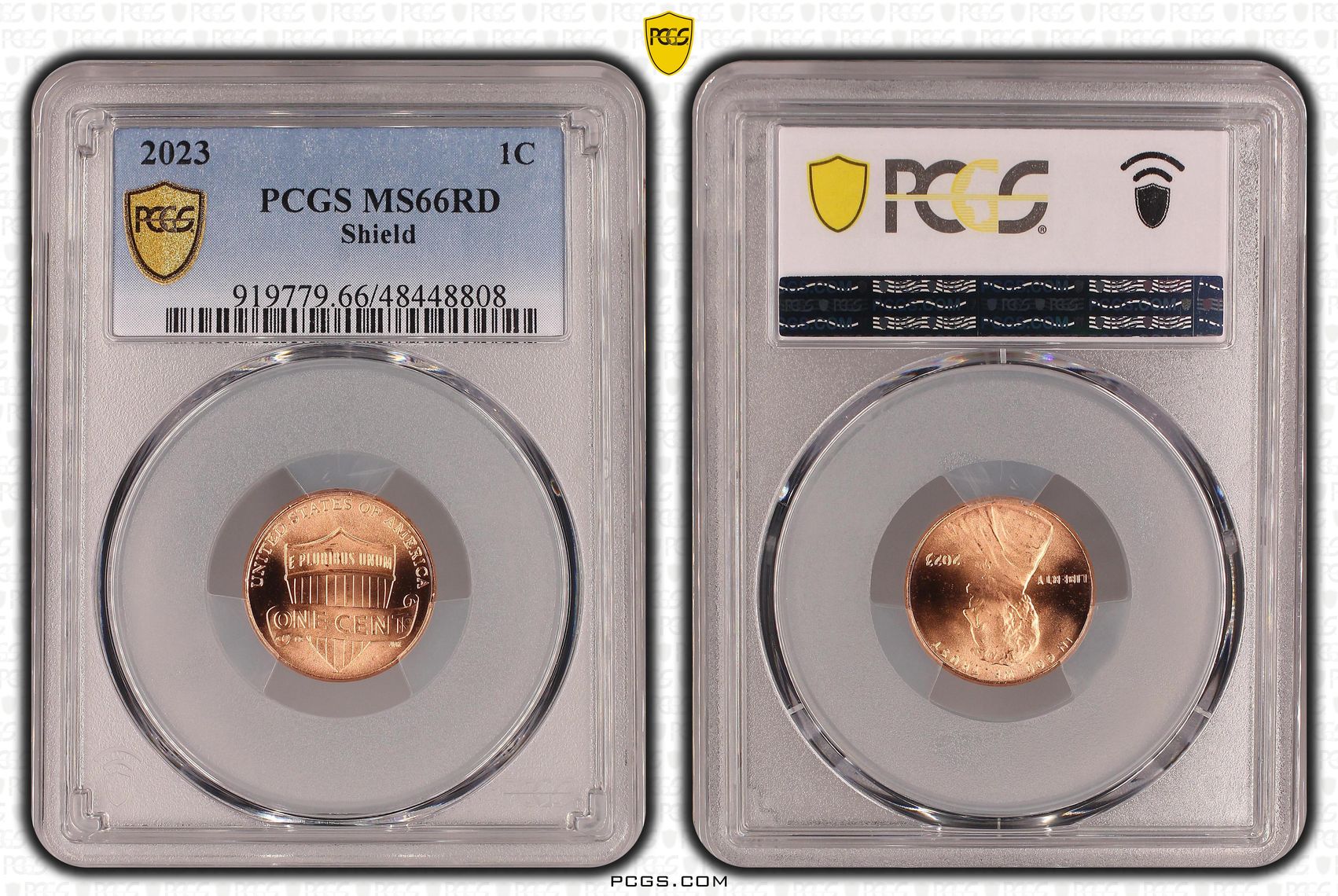 The United States of America, Shield , One Cent, 2023, PCGS MS66RD