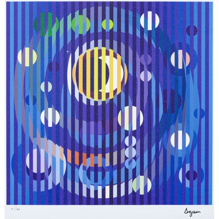 Yaacov Agam ''Sun and Moon Romance'' Giclee
