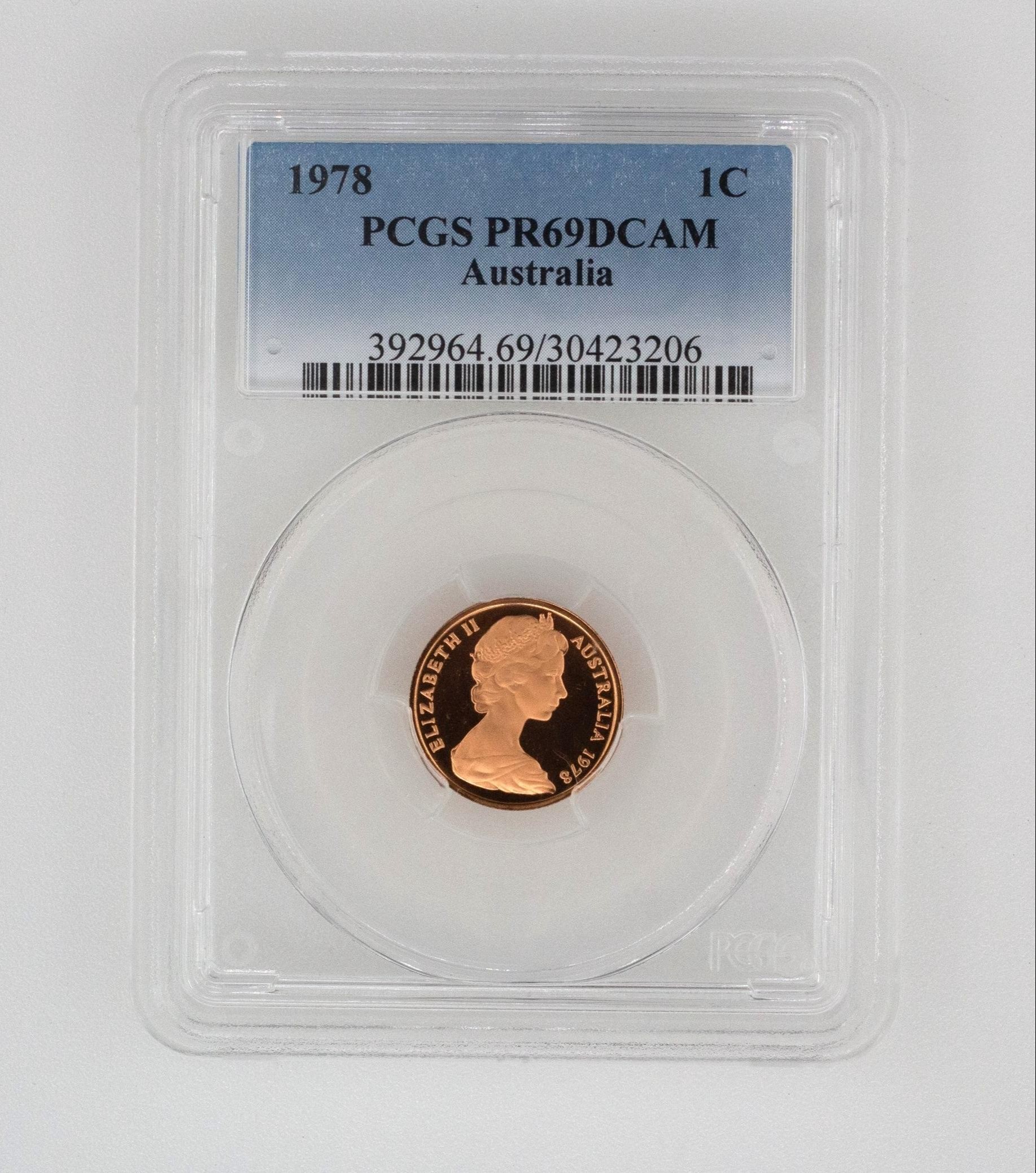 Elizabeth II, One Cent, PR69DCAM , 1978