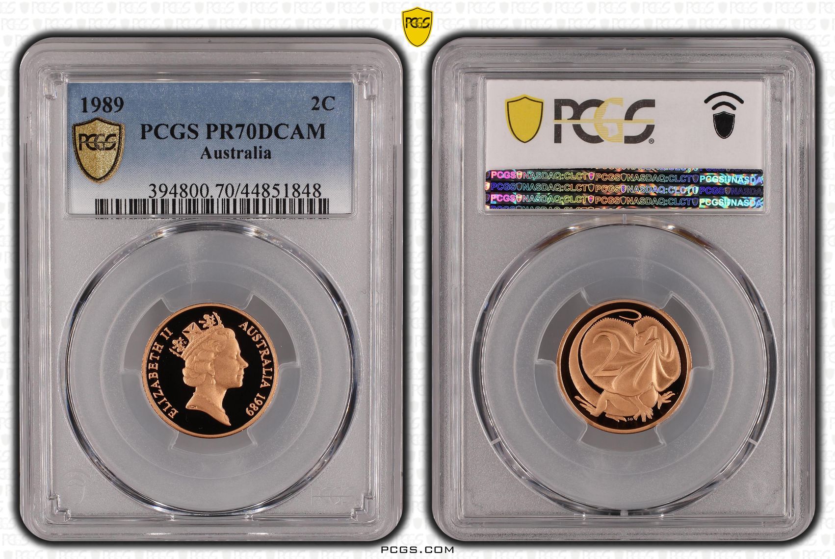 1989 Australian Two Cent, 2c Proof PCGS - PR70DCAM POP 25/0 -848