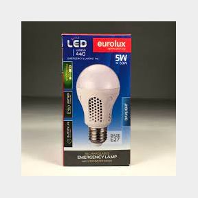 Load Shedding LED 5W Rechargeable Bulb E27 Screw (EUROLUX) | PK 51695/2476 B2 (S9)