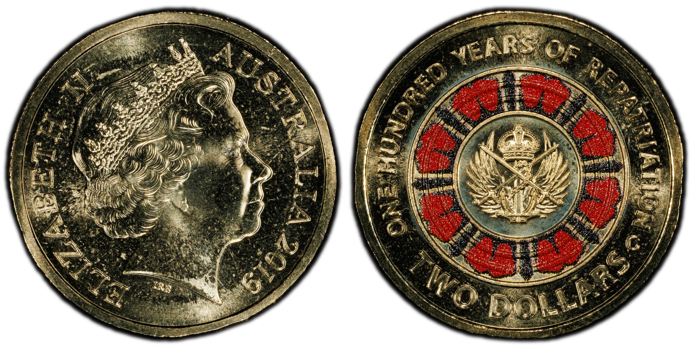 100 Years of Repatriation Colourised, Two Dollar, 2019-C, PCGS MS69