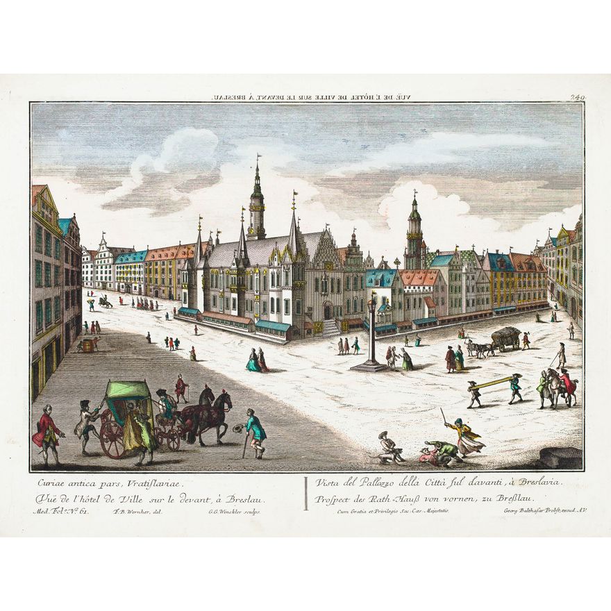 Georg Balthasar Probst | Vüe de l'hôtel de Ville sur le devant, ? Breslau