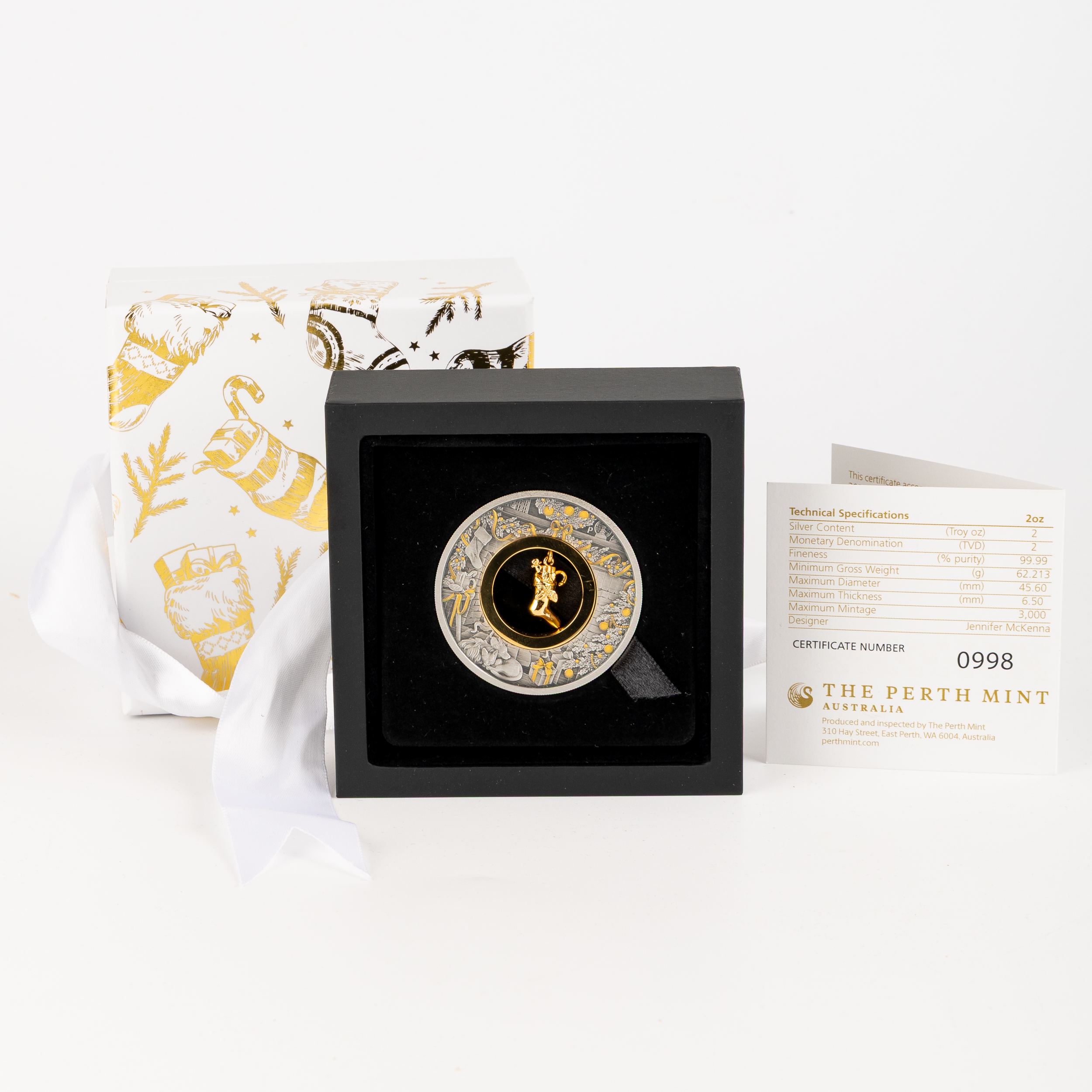 Elizabeth II, Perth Mint - The Night Before Christmas, Two Dollars, 2023, UNC