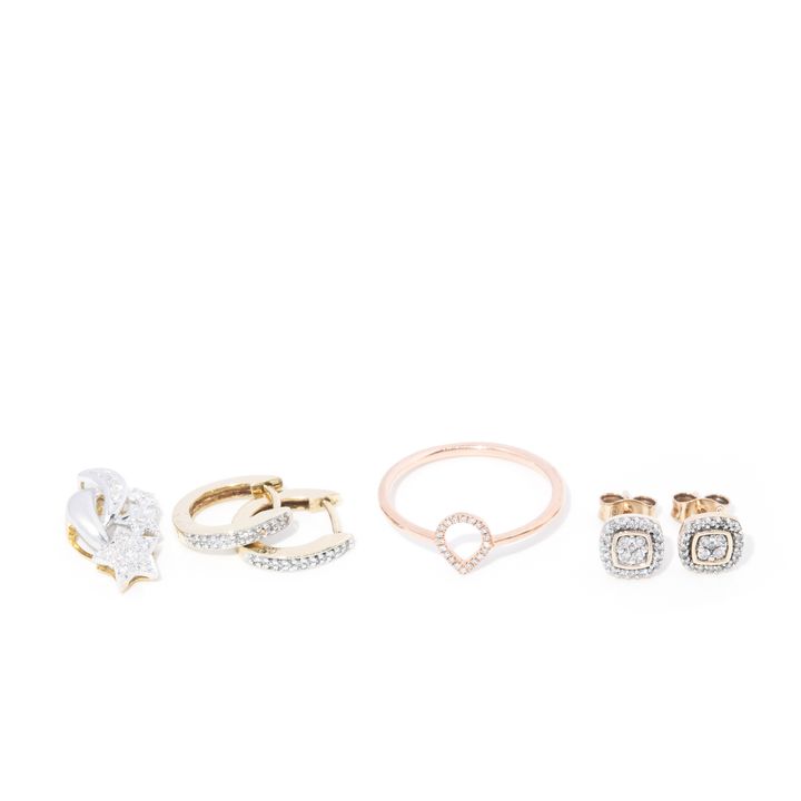 9ct Ring, Earrings an Pendant