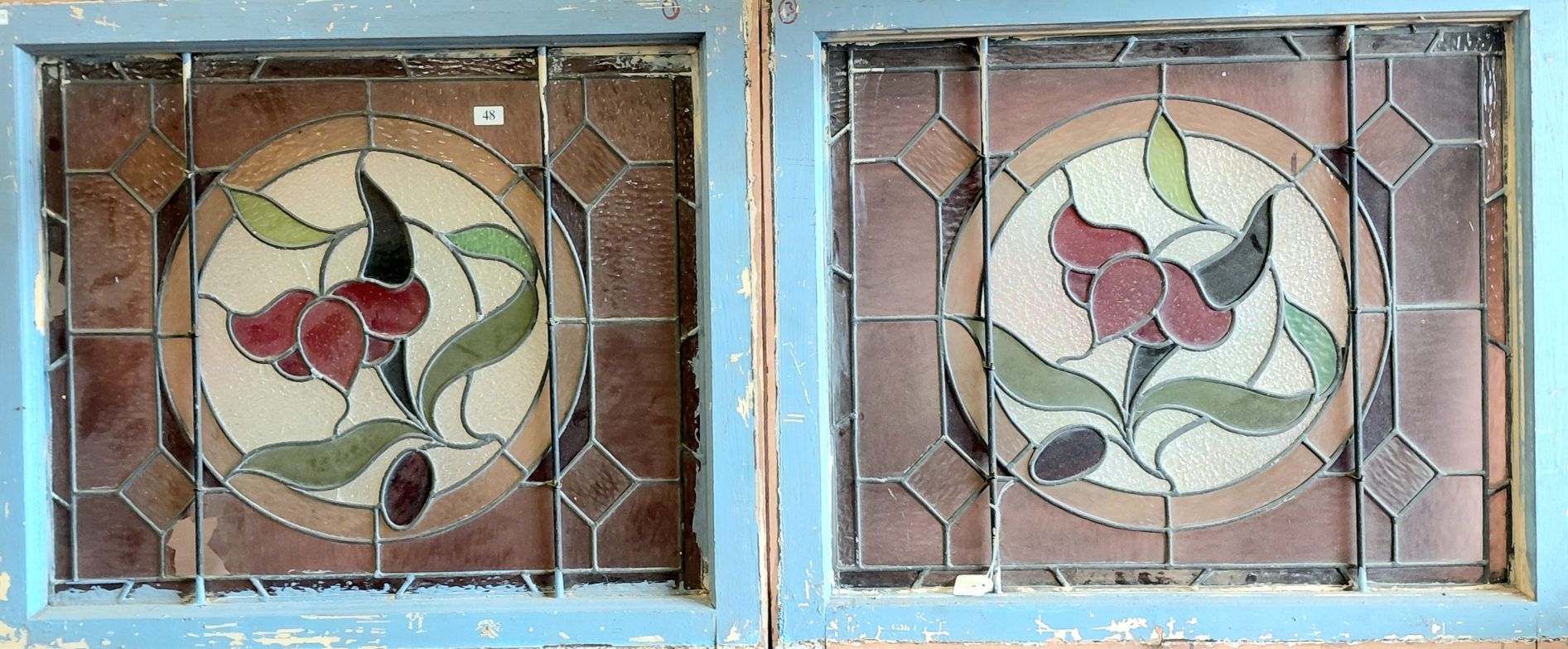 Pair Of Leadlight Windows