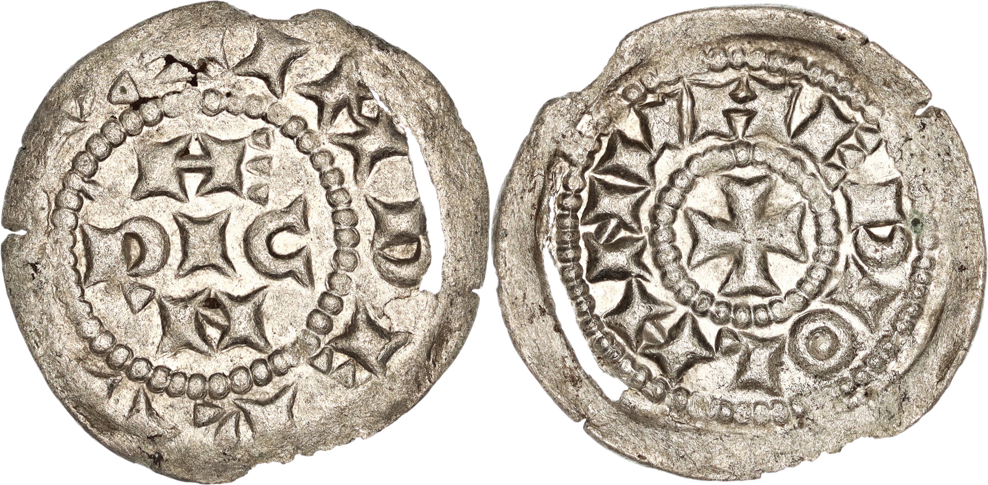 Kingdom of Italy, Henry III to Henry V, Silver Denier, 1100-1150 AD, EF