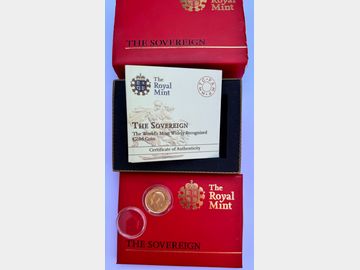 1918 GEORGE V INDIA MINT GOLD SOVEREIGN ROYAL MINT CASE