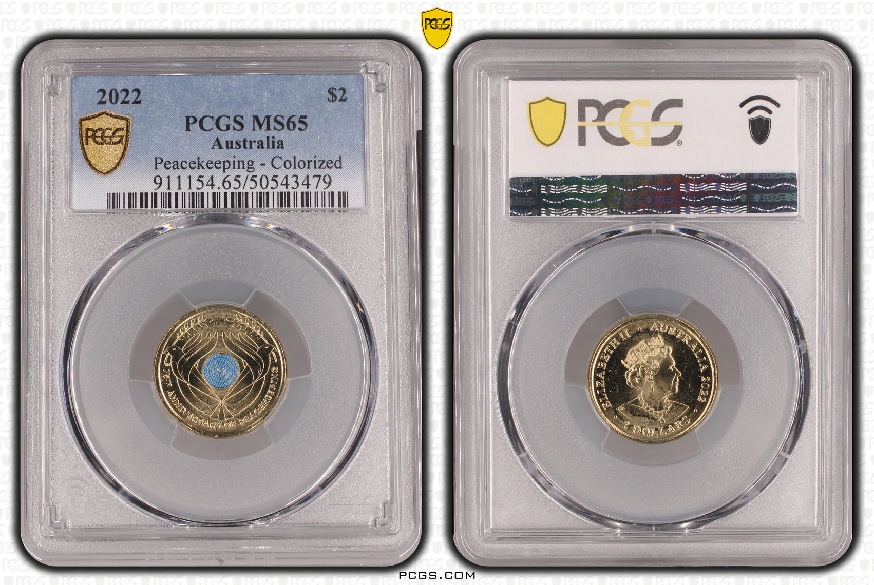 Peacekeeping - Colorized, Two Dollar, 2022, PCGS MS65