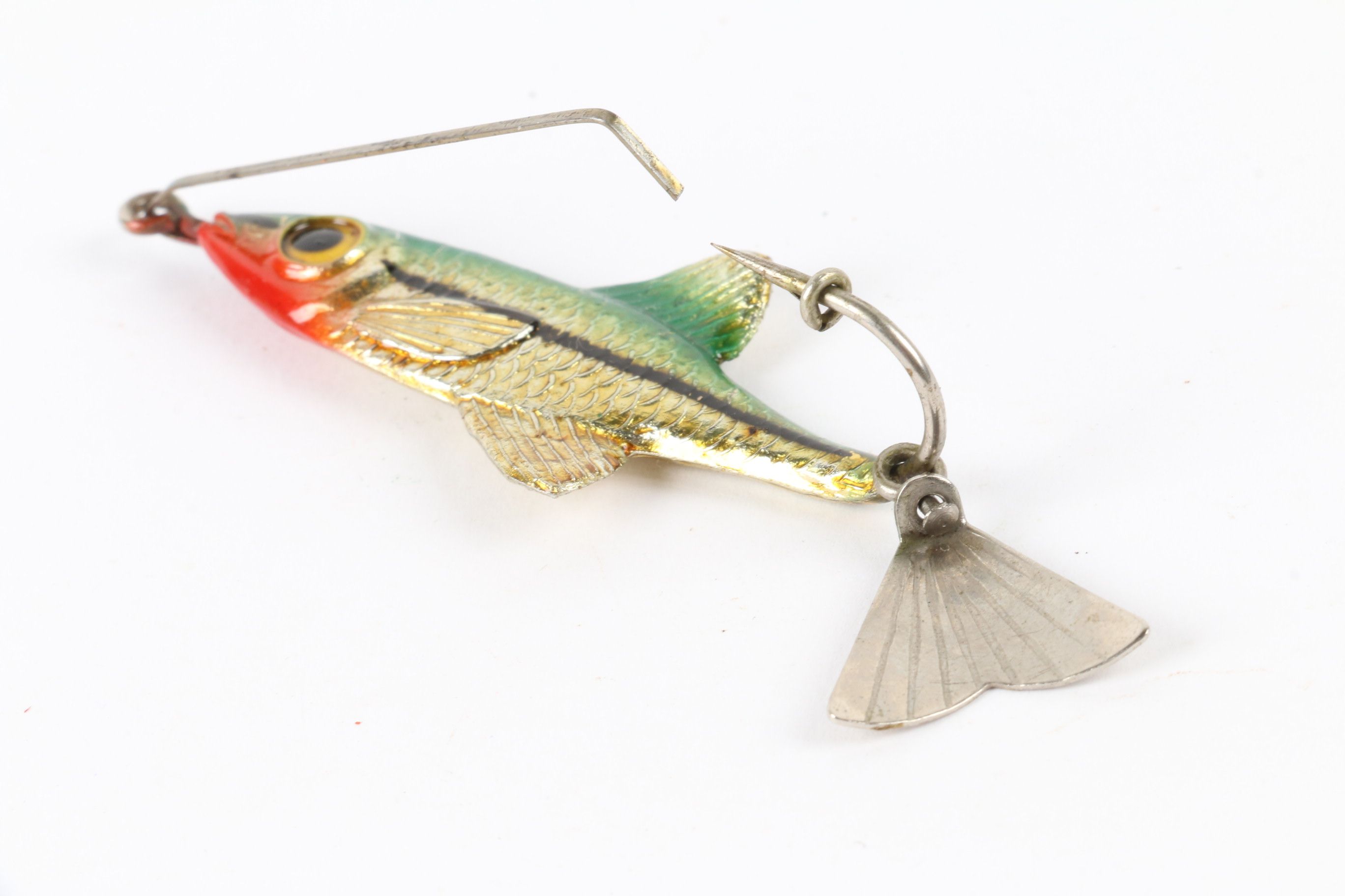 Fred Arbogast Tin Liz Metal Spin Tail Jig Vintage Fishing Lures, Lot of 3,  Read