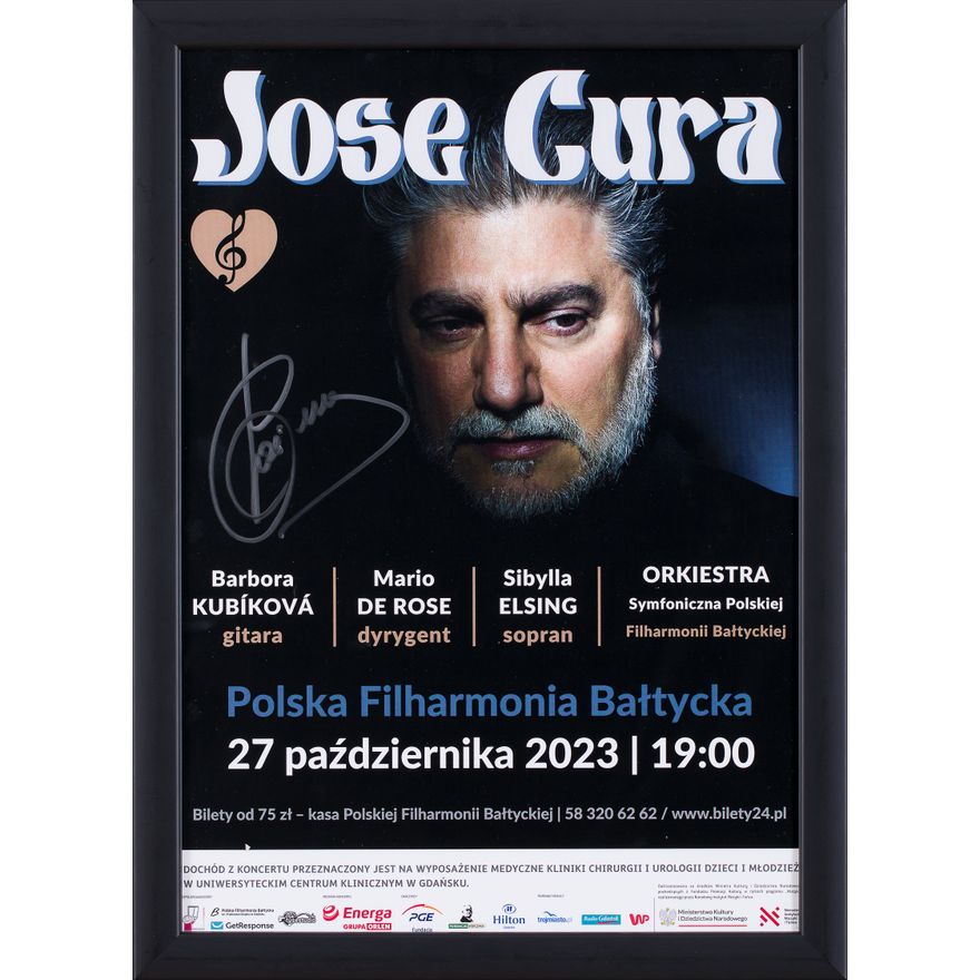 Plakat z autografem Jose Cury