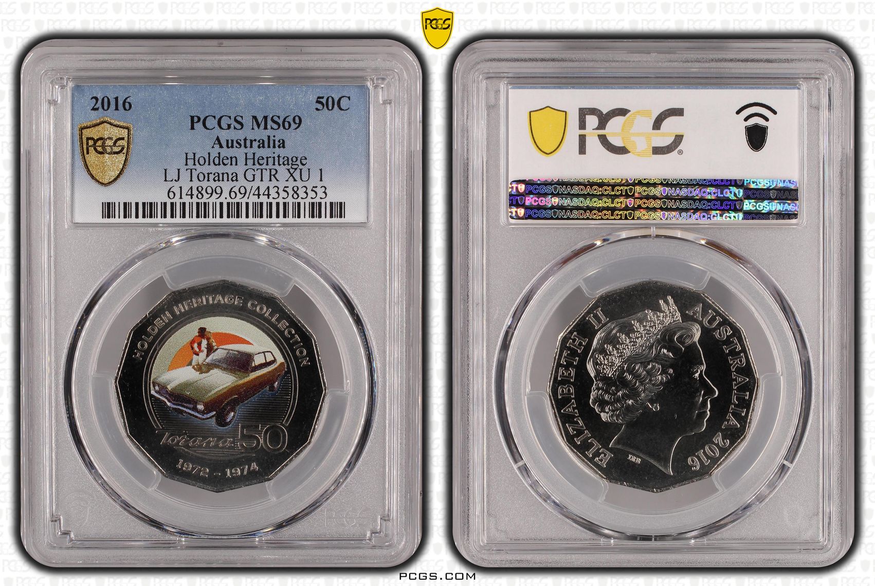 Holden Heritage - LJ Torana GTR XU 1 , Fifty Cent, 2016, PCGS MS69