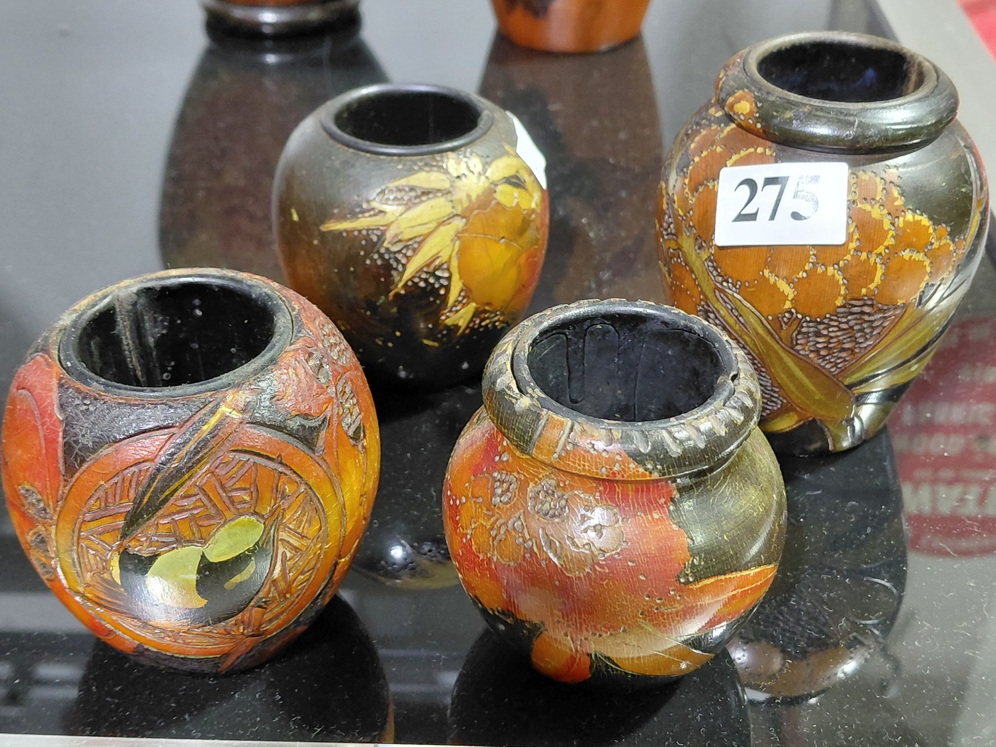 Pokerwork Vases