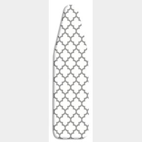 WHITMOR DELUXE COVER AND PADMEDALLION GRAY: SCORCH-RESISTANT IRONING BOARD COVER, FULL SIZE, COTTON, 54"X15"
