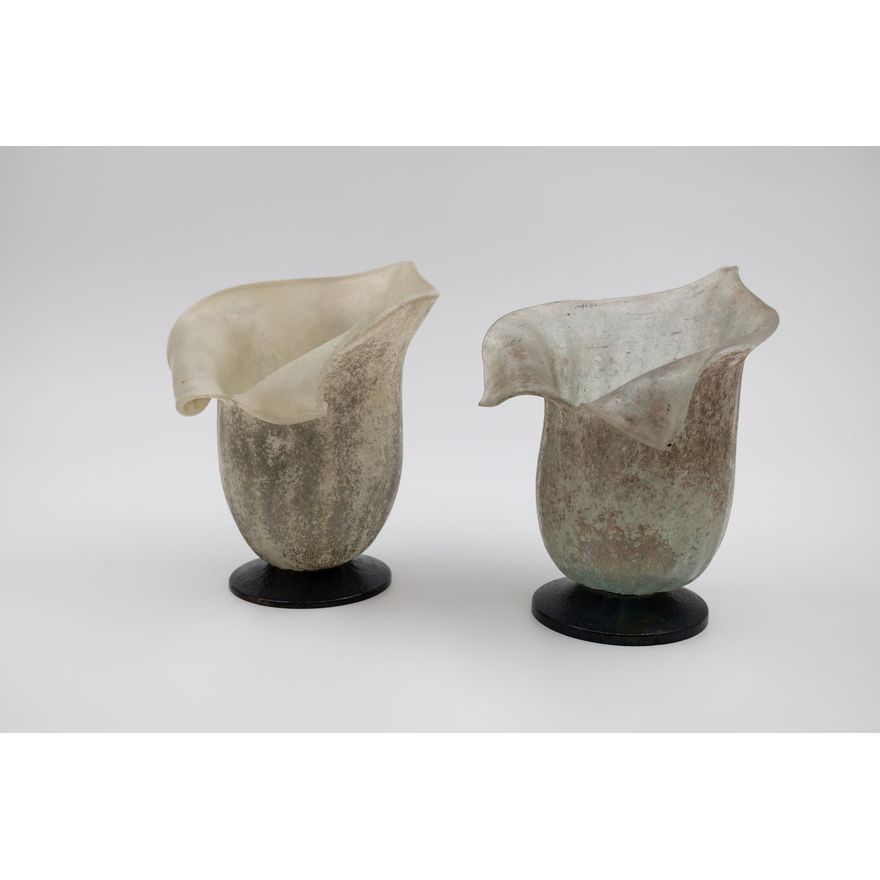 Murano Glass - Two scavo glass vases