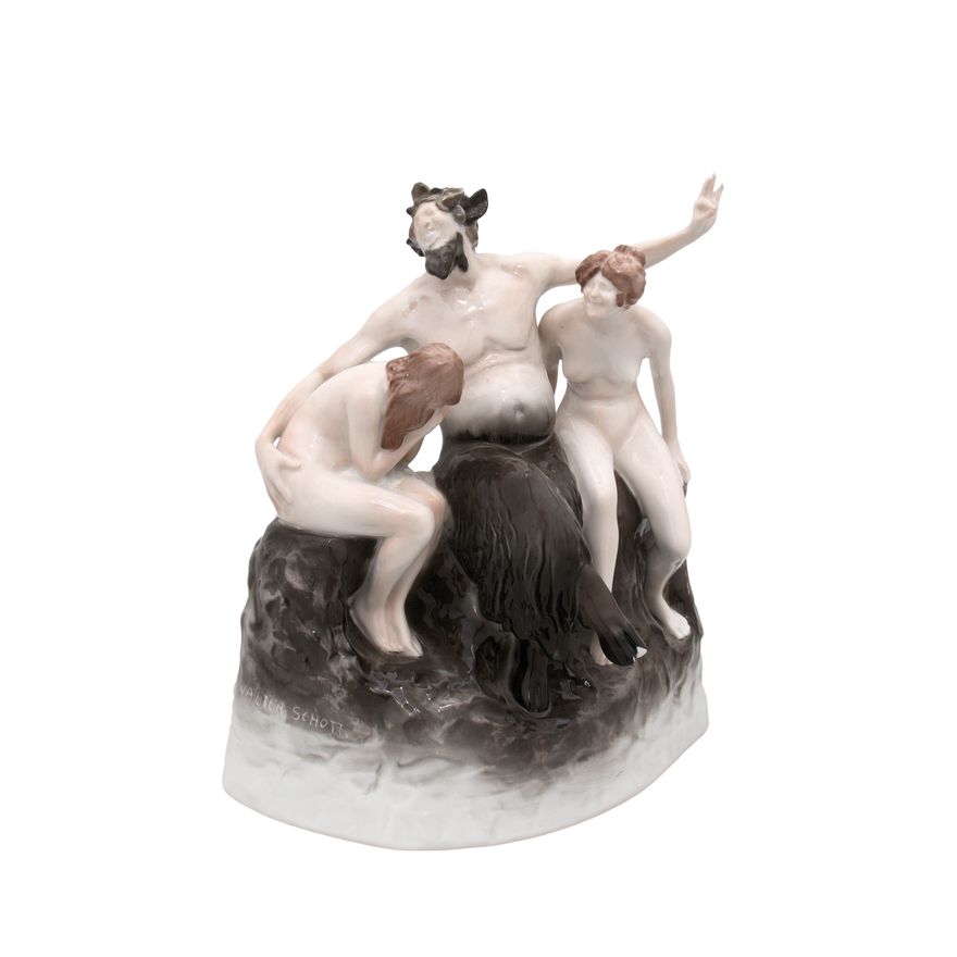 Figura „Faun z nimfami”, proj. Walter Schott, Rosenthal, ok. 1920
