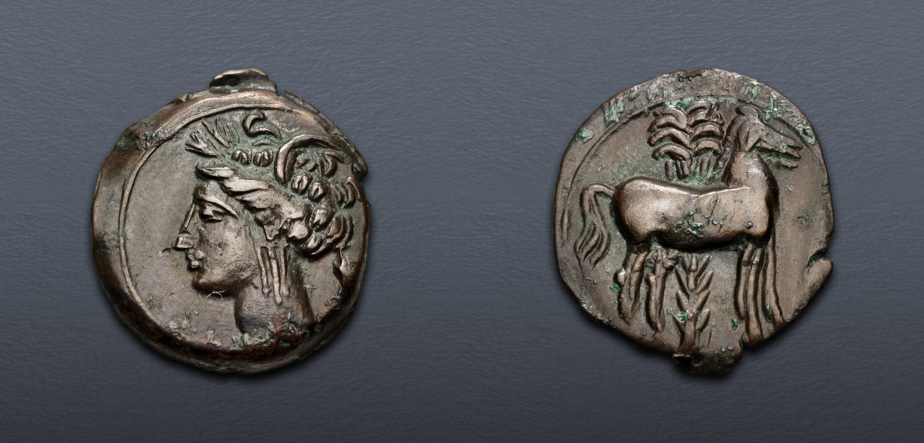 CARTHAGE. Circa 400350 BC. Æ Unit (15mm, 2.20 g, 6h). Carthage mint