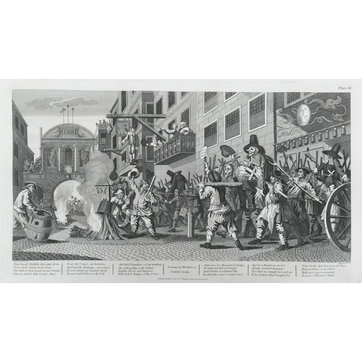 'Hudibras First Adventure' Etchings by Thomas Cook after William Hogarth- 12 plates on 7 Sheets Set- 17x23.5'' sheets