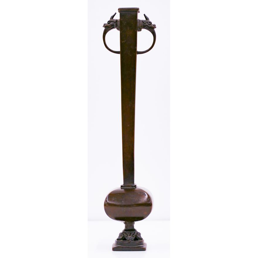 Antique Chinese Bronze Joss Stick Vase 10.75''