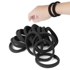 MXM Black 120pc Stretchable Ponytail Hair Ties Hair Bands |