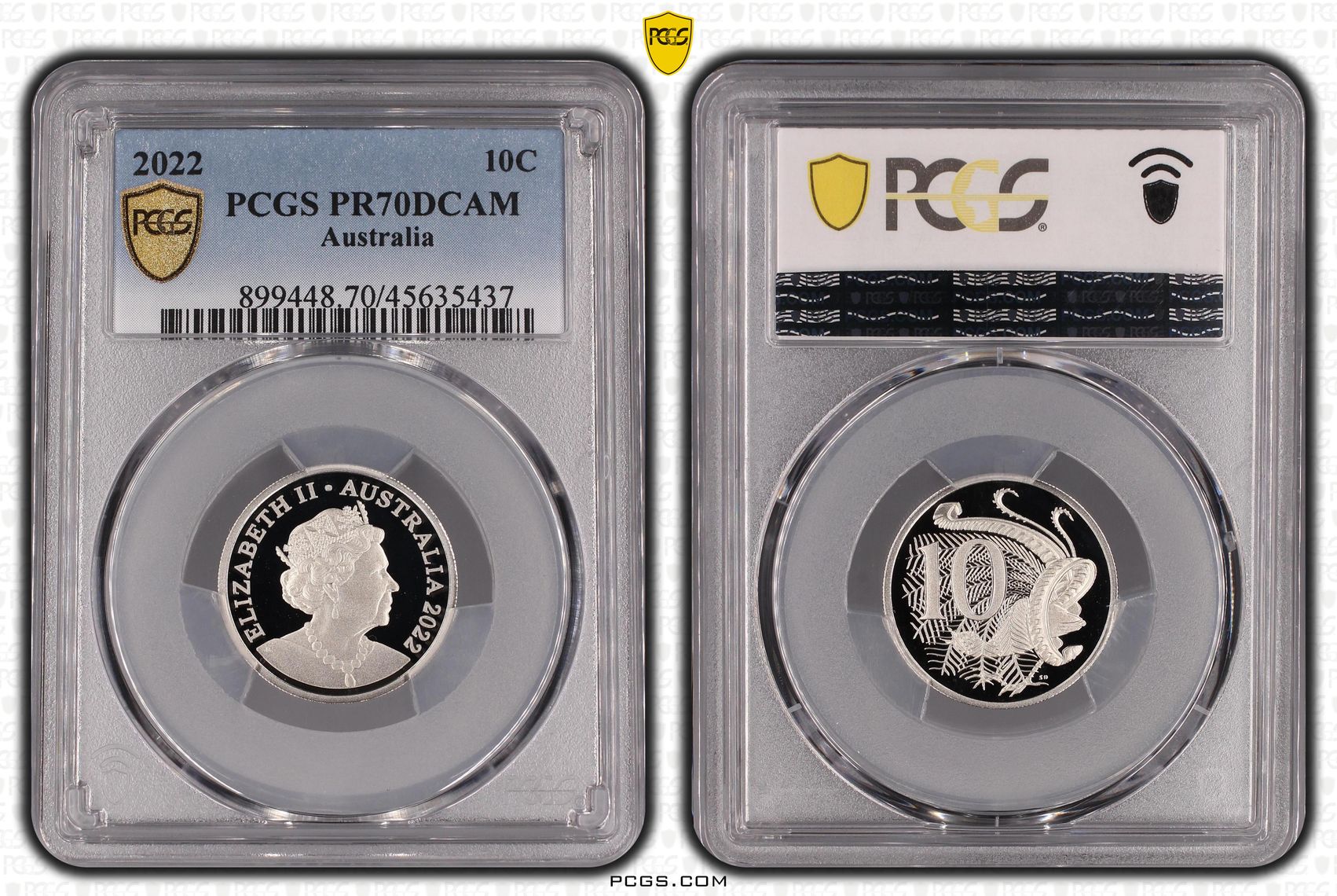 Ten Cent, 2022, Pcgs Pr70dcam