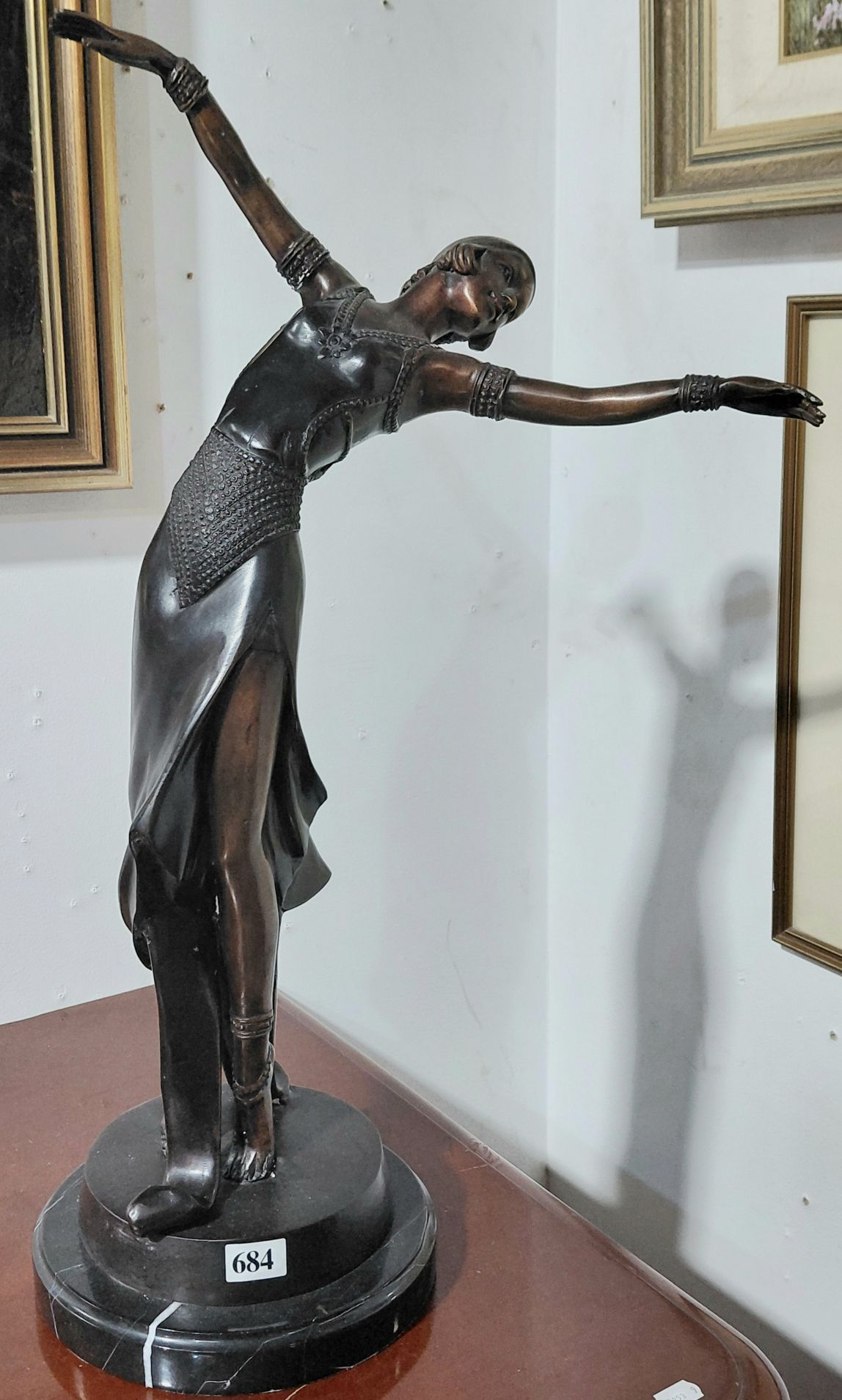 684 · ART DECO STYLE DANCER SCULPTURE