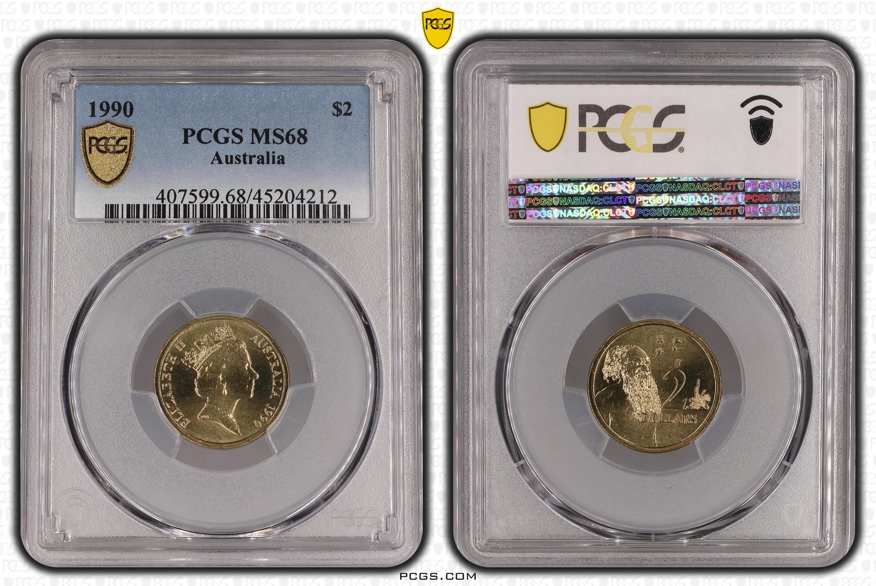 Elizabeth II, Two Dollar, 1990, PCGS MS 68