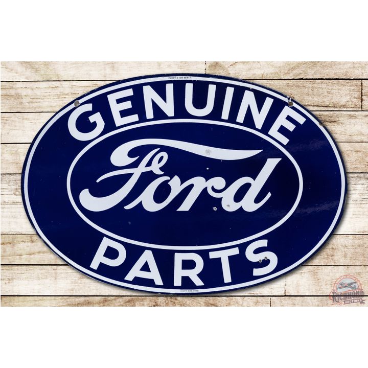 Genuine Ford Parts Oval Porcelain Sign
