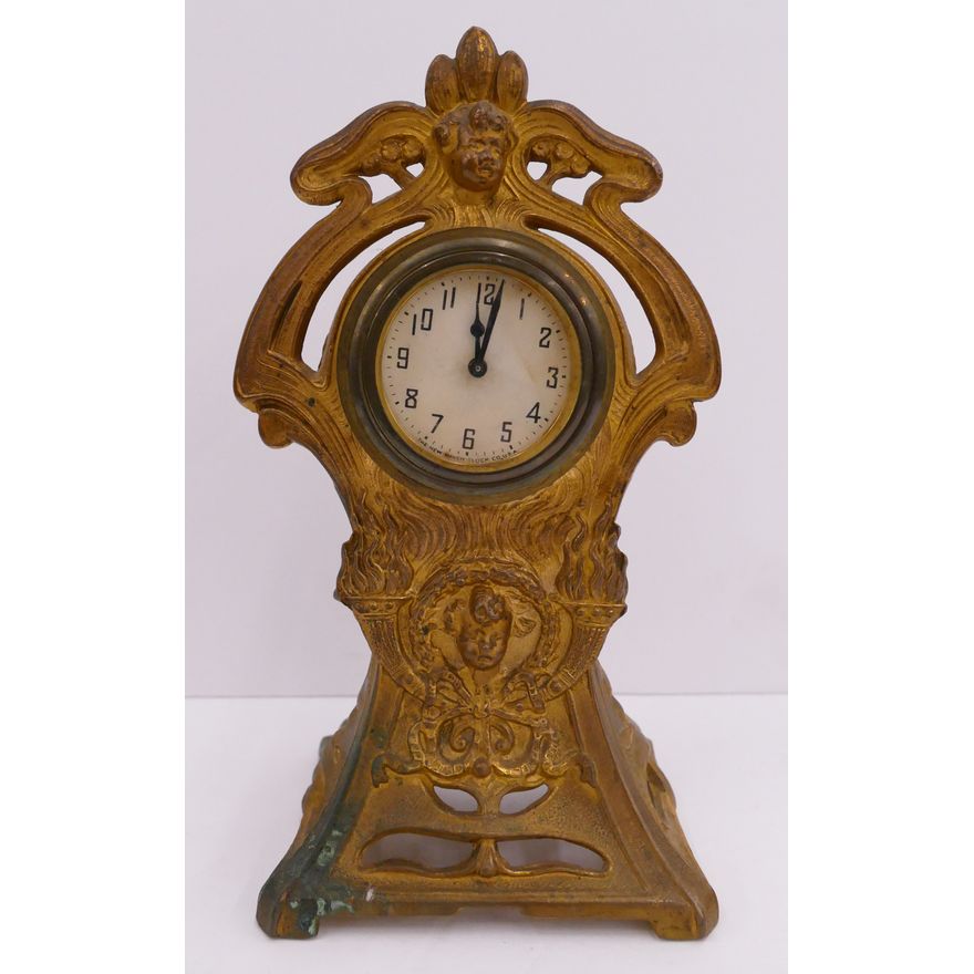 Art Nouveau New Haven Clock Co. Shelf Clock- 8''