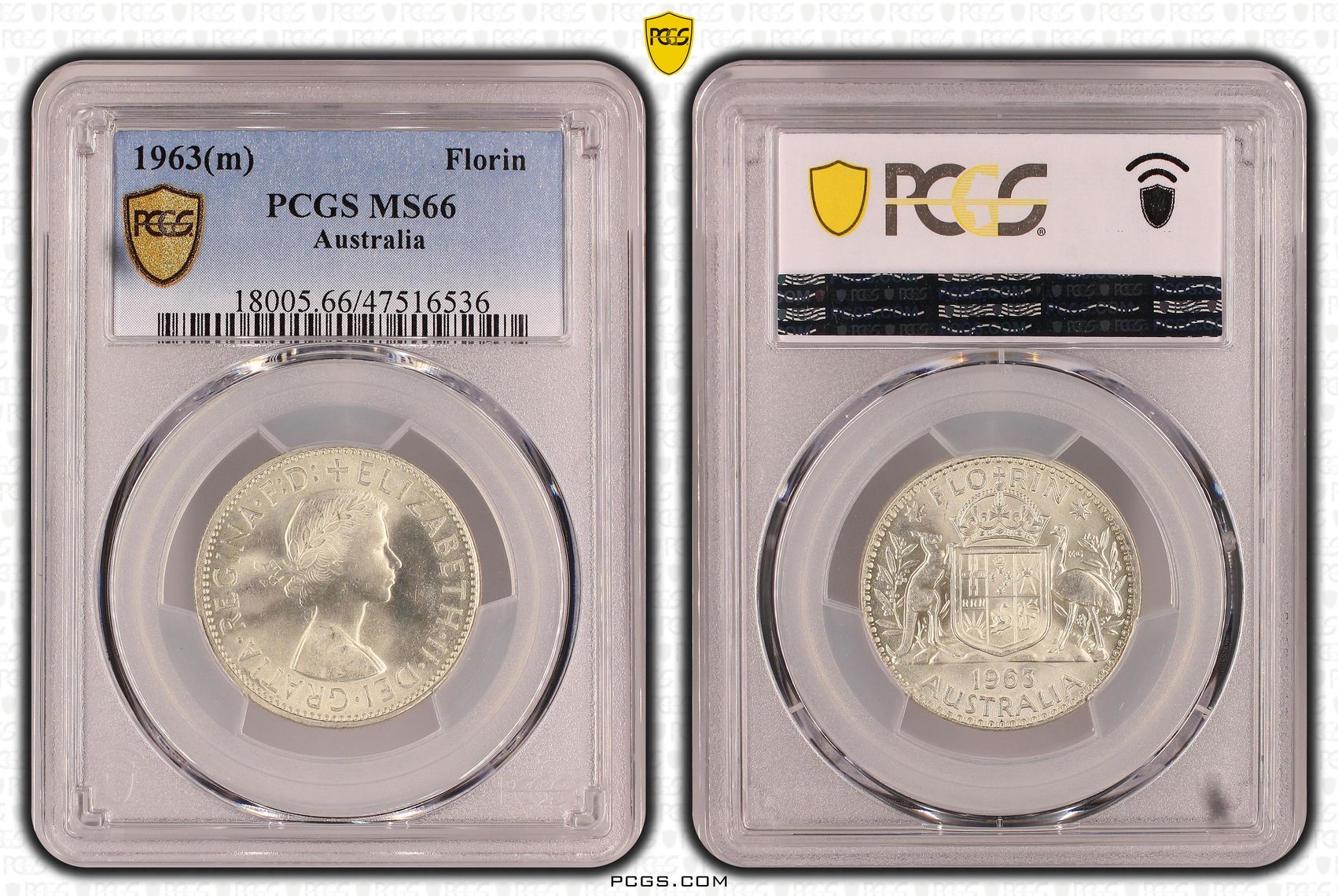 Florin, 1963(m), PCGS MS 66