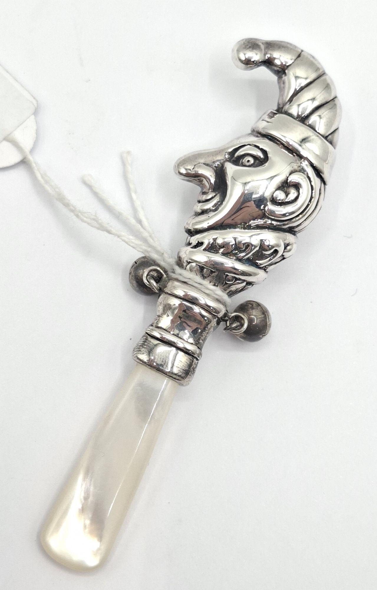 Sterling Silver Punch Baby Rattle