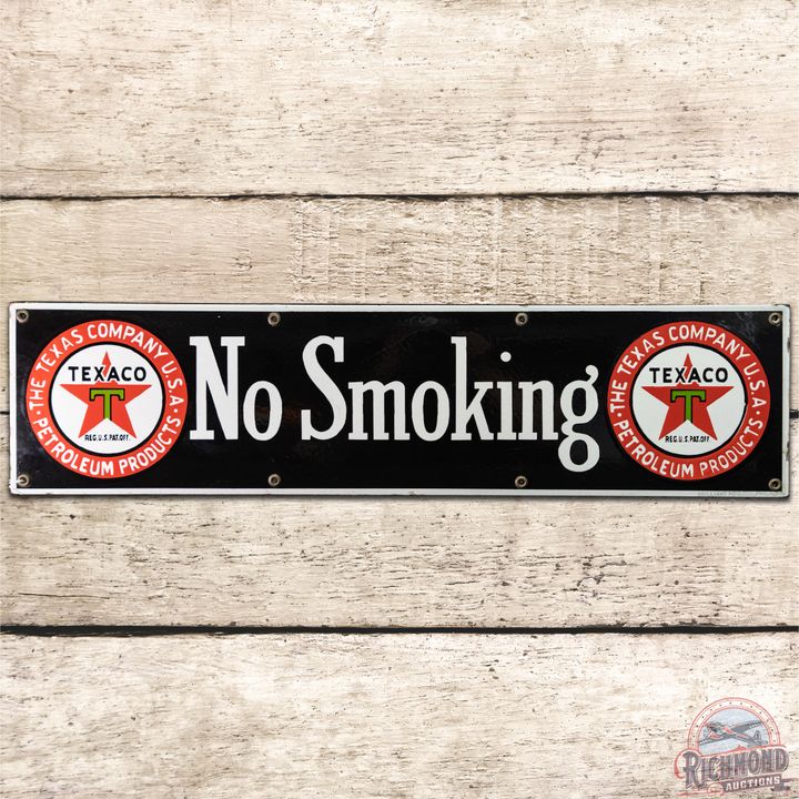 Texaco Black T No Smoking SSP Sign - 9