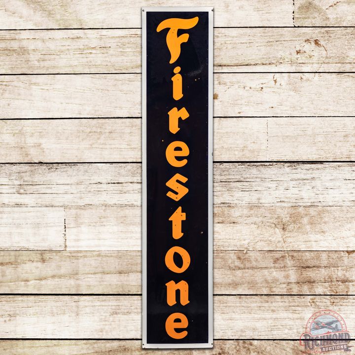 Firestone Tires Vertical SS Porcelain Sign